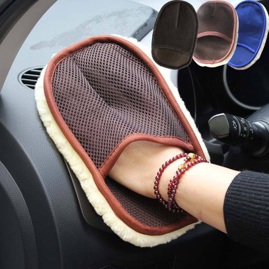 Car type soft hair car wash cleaning gloves car motorcycle car wash car care cleaning tools - KuzuSHOP