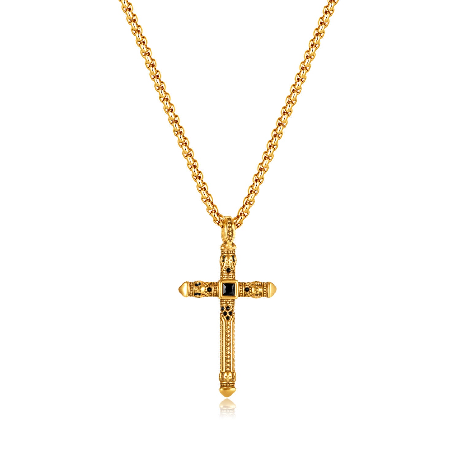 Vintage Cross Titanium Steel Pendant Necklace - KuzuSHOP