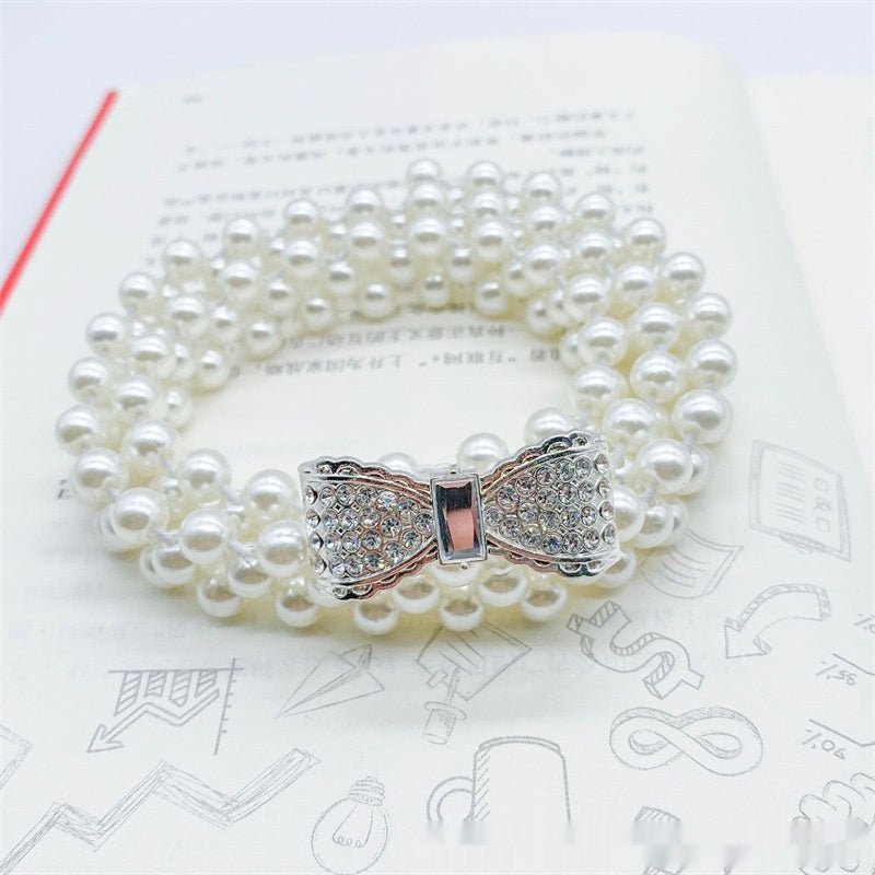 Fashion Jewelry Women's White Pearl Waist Chain Decoration - KuzuSHOP
