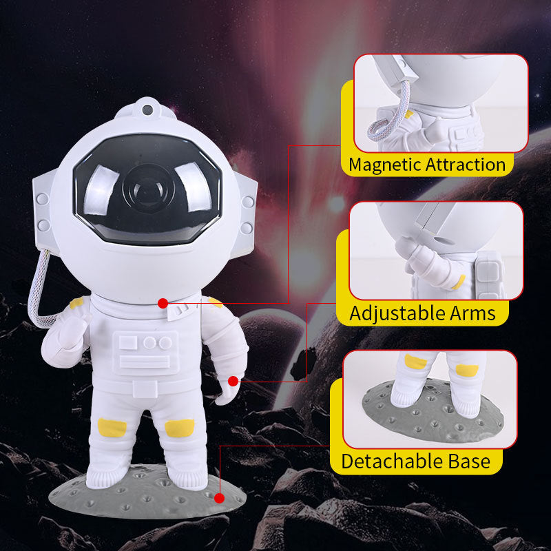 Galaxy Star Projector Starry Sky Night Light Astronaut Lamp Home Room Decor Decoration Bedroom Decorative Luminaires Gift - KuzuSHOP