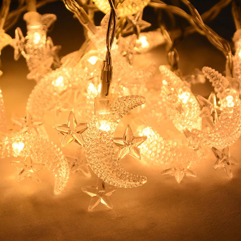 Star Moon Lantern String Christmas Day Decorative Lights - KuzuSHOP