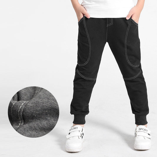 Fashion Cute Solid Color Children's Cotton Casual Anti-mosquito Pants - KuzuSHOP