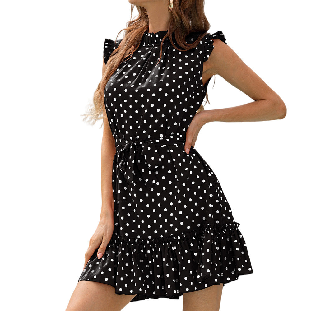 Women's Round Neck Retro Slim Skirt, Women Dress. - KuzuSHOP