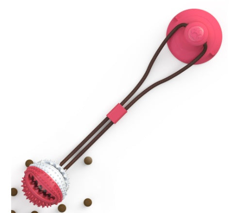 Dog Toys Silicon Suction Cup Tug Interactive Dog Ball Toy For Pet Chew Bite Tooth Cleaning Toothbrush Feeding Pet Supplies - KuzuSHOP