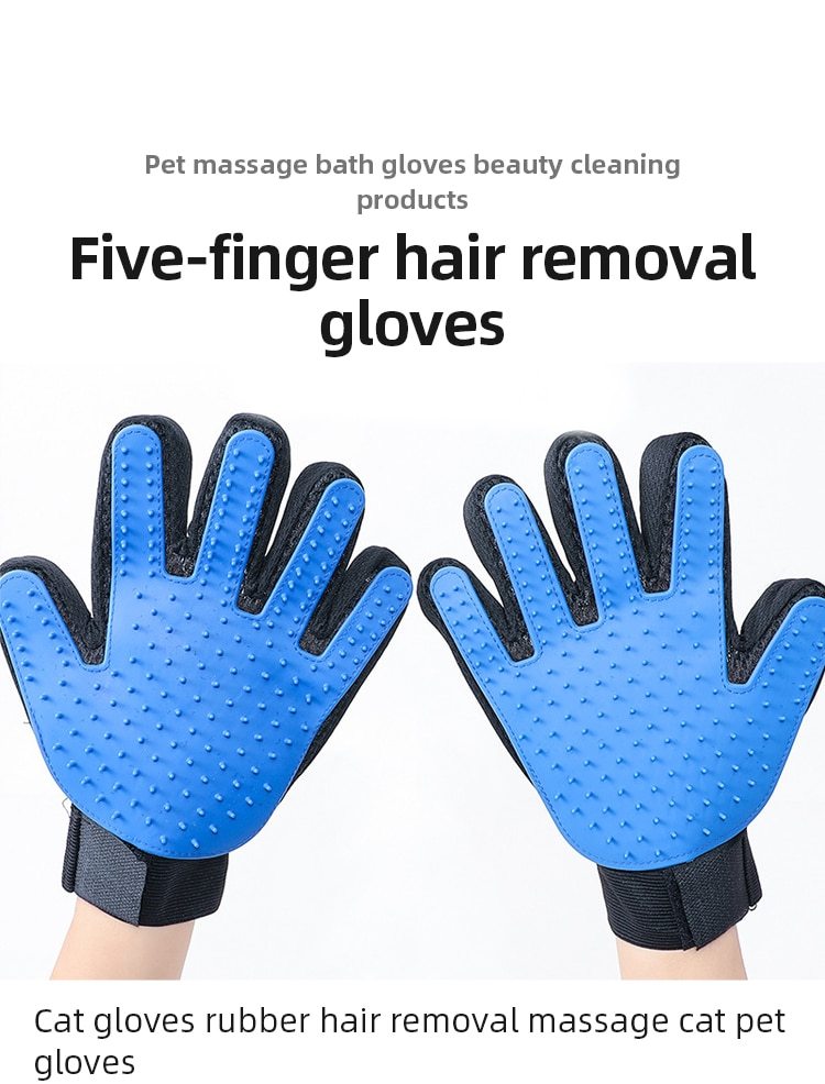 Cat Grooming Glove For Cats Wool Glove Pet Hair Deshedding Brush Comb Glove For Pet Dog Cleaning Massage Glove For Animal Sale - KuzuSHOP