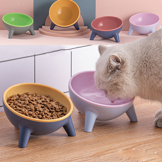 Cat Dog Bowl With Stand Pet Feeding Food Bowls Dogs Bunny Rabbit Nordic Color Feeder Product Supplies Pet Accessories - KuzuSHOP