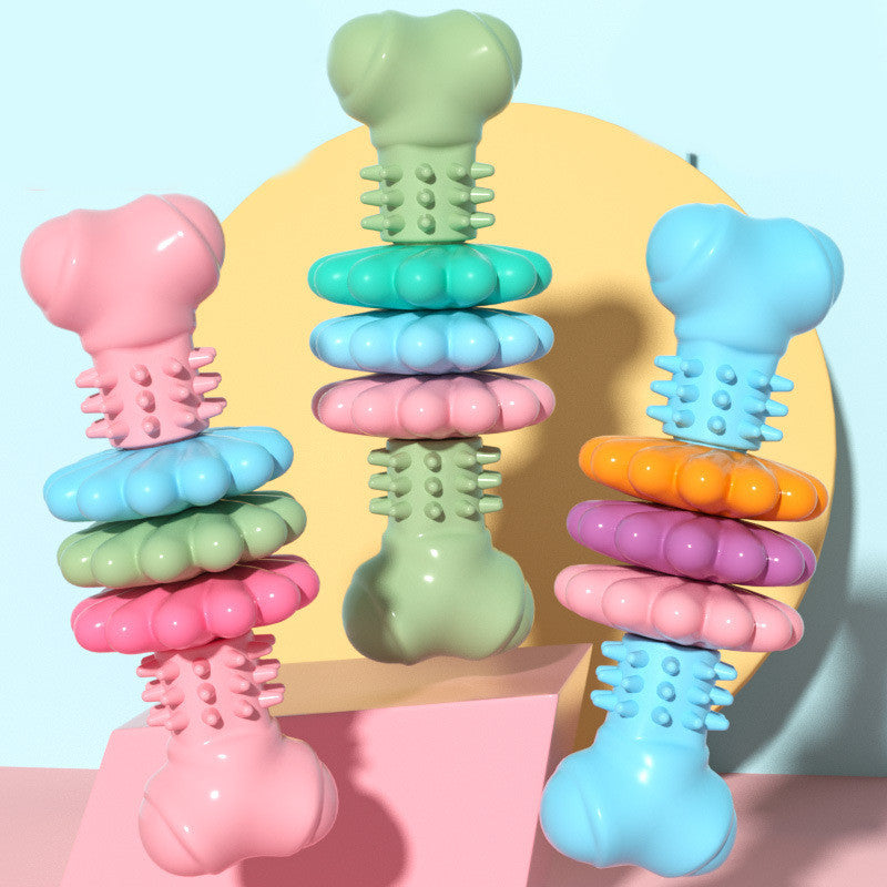 Dog Chew Toy Dog Bone Type  Dogs Teeth Cleaning Toys Indestructible TPR Bone Chewing Bite Resistant Teething Toys  Pet Products - KuzuSHOP
