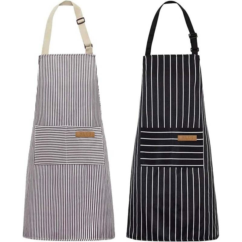 Halter Striped Polyester Restaurant Gardening Apron - KuzuSHOP