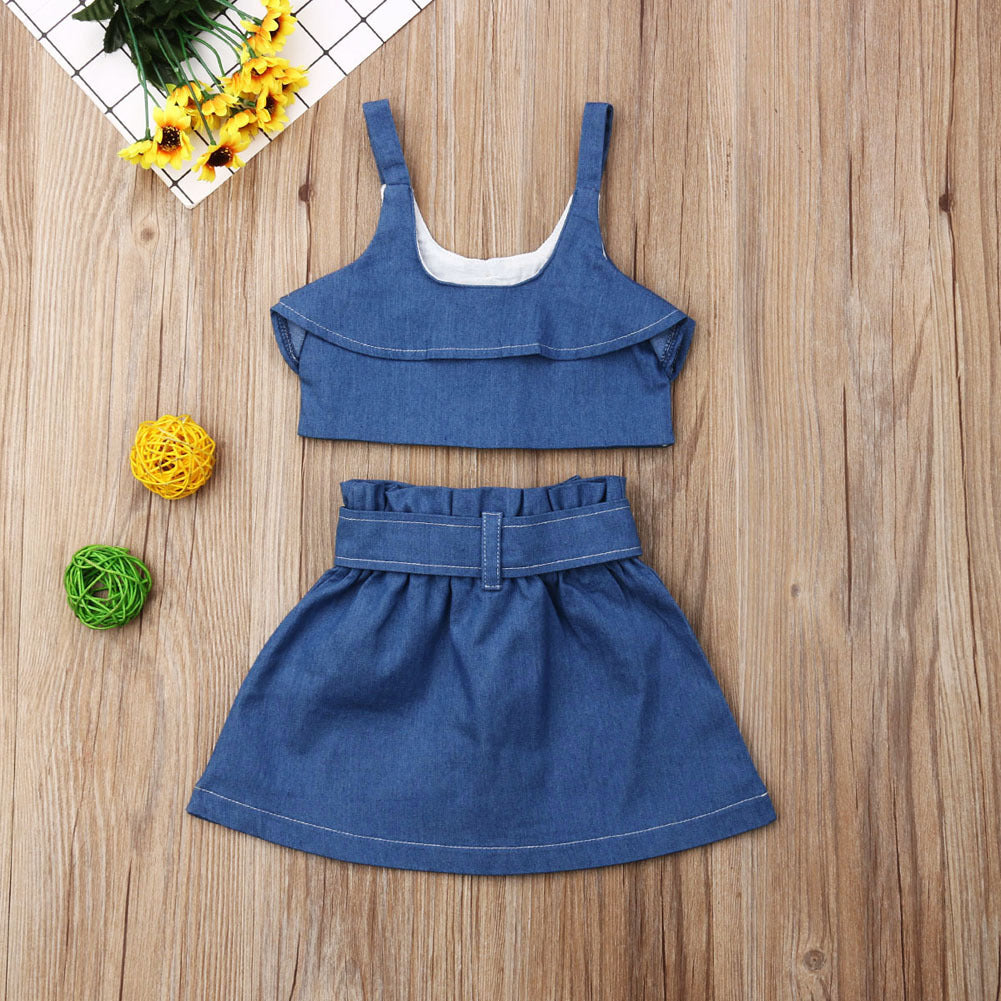 Children's clothing girls suspender skirt - KuzuSHOP