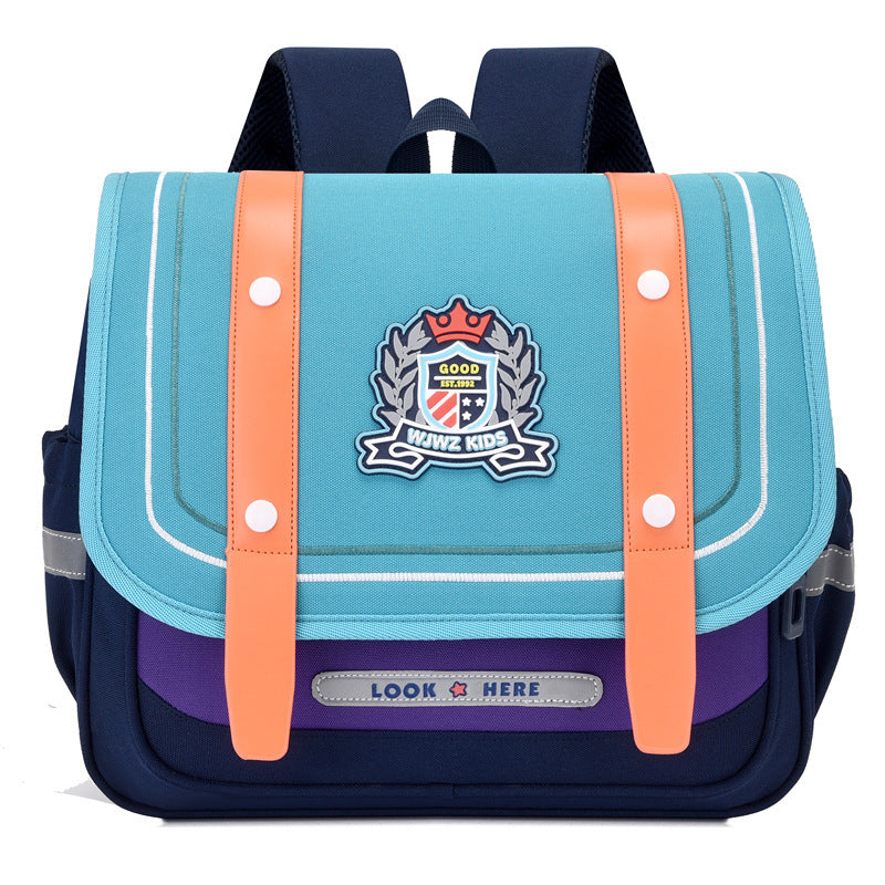 Elementary School Student Schoolbag British Style Boys And Girls Burden Reduction Children Backpack - KuzuSHOP