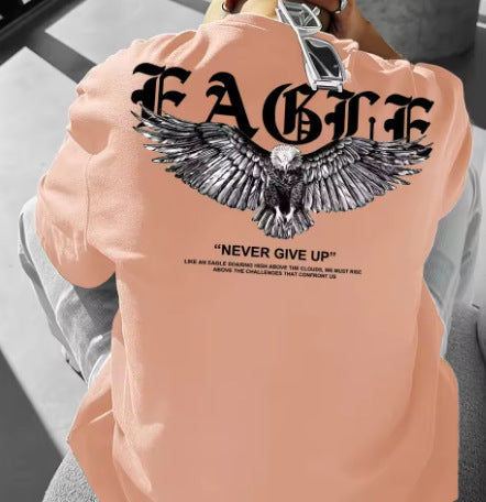 Summer Men's Loose Plus Size Print Round Neck Short Sleeve T-shirt - KuzuSHOP