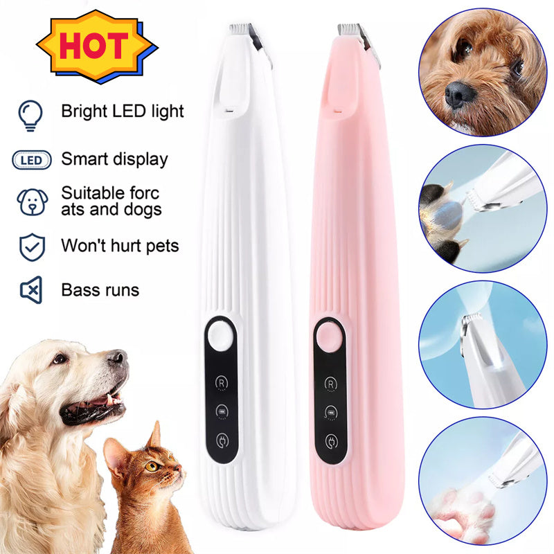 Pets Efficient LED Shaving Cat Dog Foot Hair Electric Clipper Pet Products - KuzuSHOP