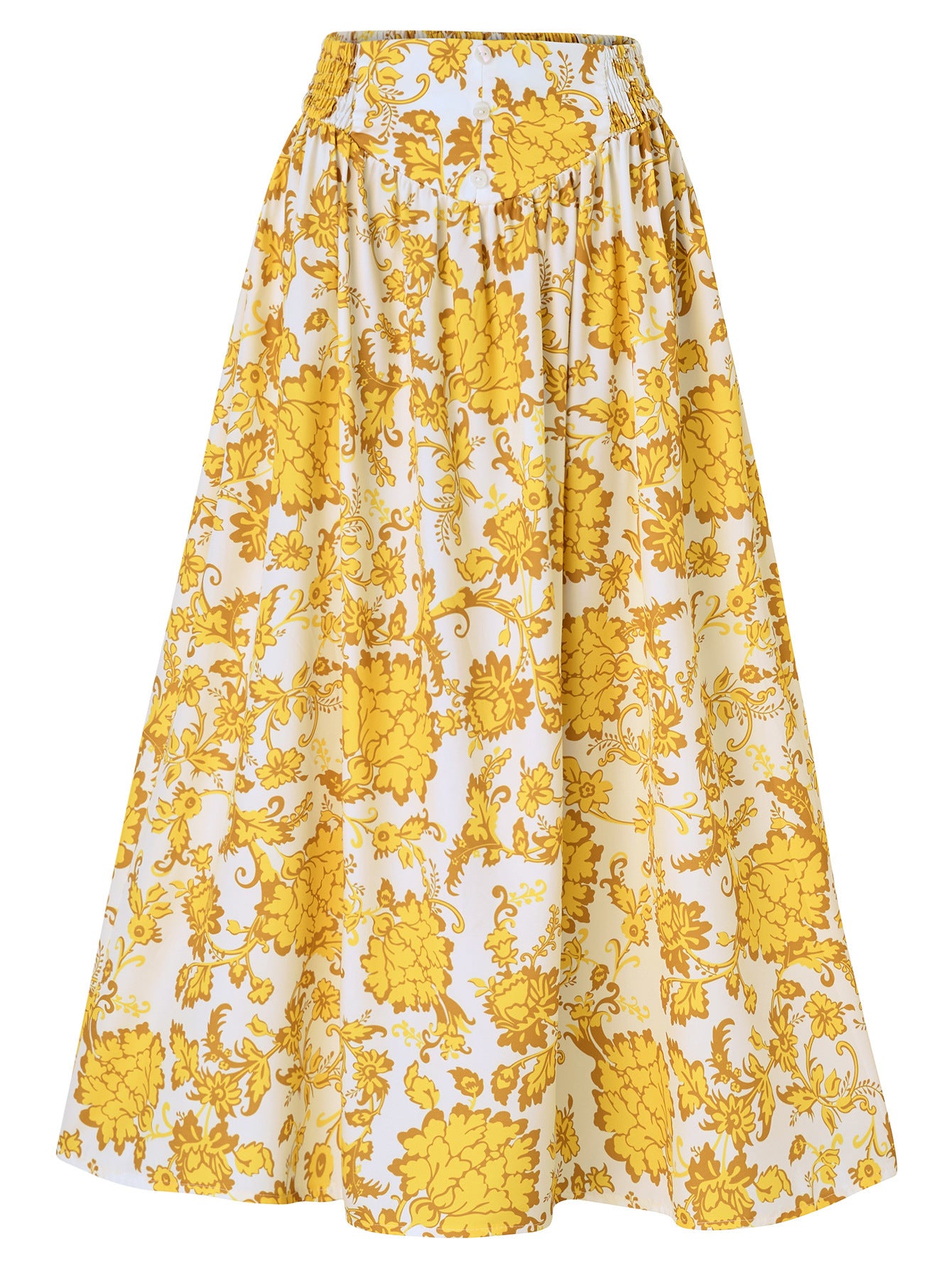 European And American Hot Print Casual Waist Tight Fresh Air Skirt - KuzuSHOP