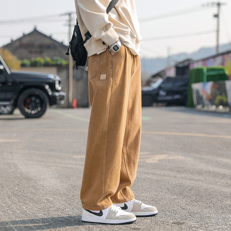 Cotton Pants Men's Casual Straight-leg Pants - KuzuSHOP