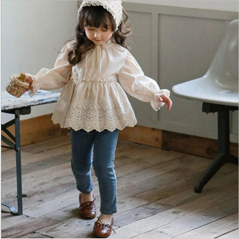 Children Girl Bow Sweet Little Feet Denim Skirt Pants - KuzuSHOP