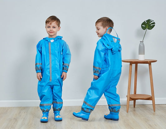Eco-friendly Conjoined Raincoat With Pants Children Rain Coat Kids - KuzuSHOP
