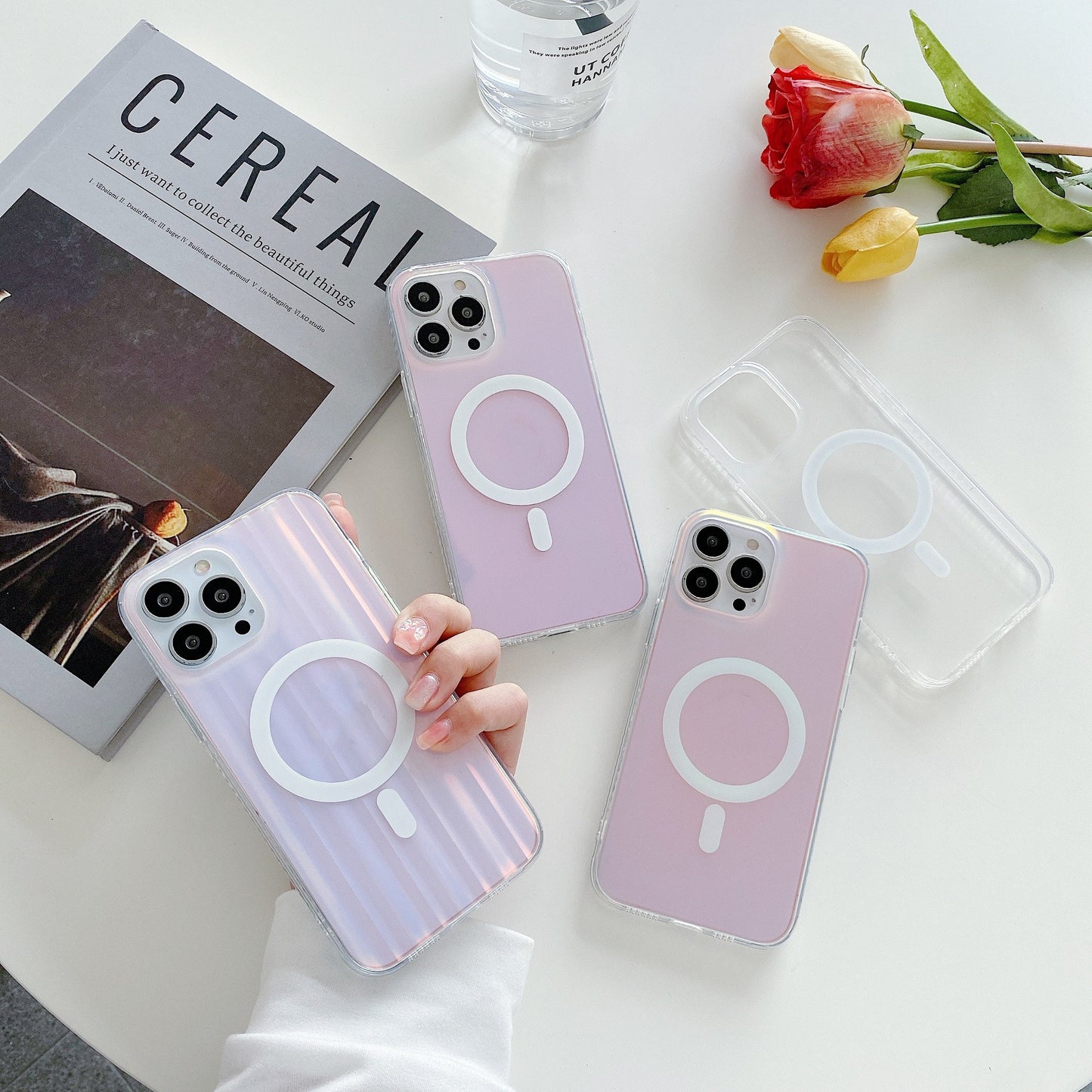 Transparent Frosted Magnetic Mobile Phone Case - KuzuSHOP