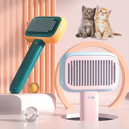 New Pet Cat Dog Hair Brush Hair Massage Comb Open-Knot Brush Grooming Cleaning Tool Stainless Steel Comb - KuzuSHOP