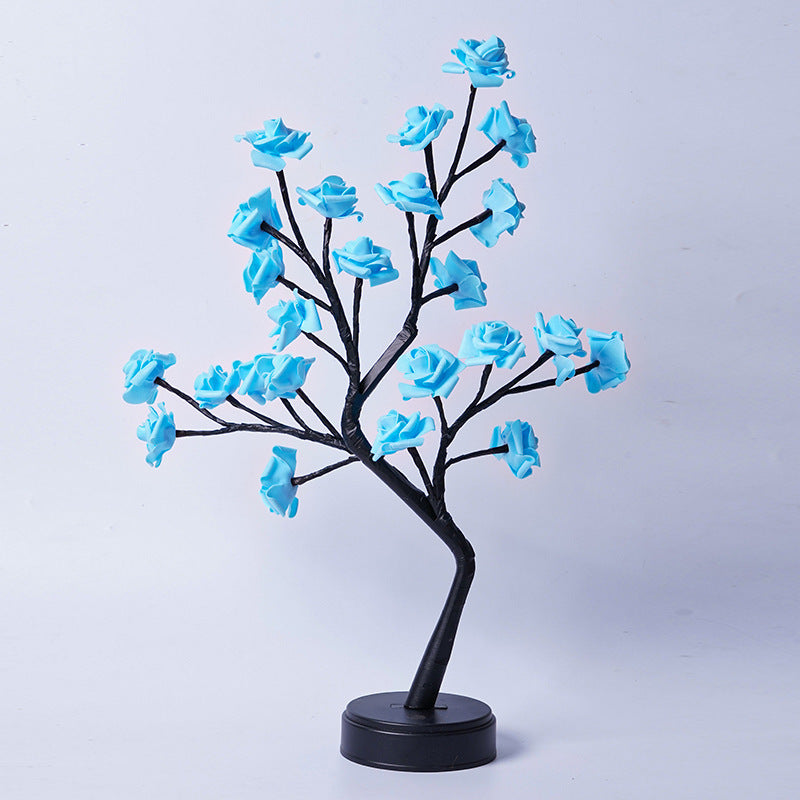 Table Lamp Flower Tree Rose Lamps Fairy Desk Night Lights USB Operated Gifts For Wedding Valentine Christmas Decoration - KuzuSHOP