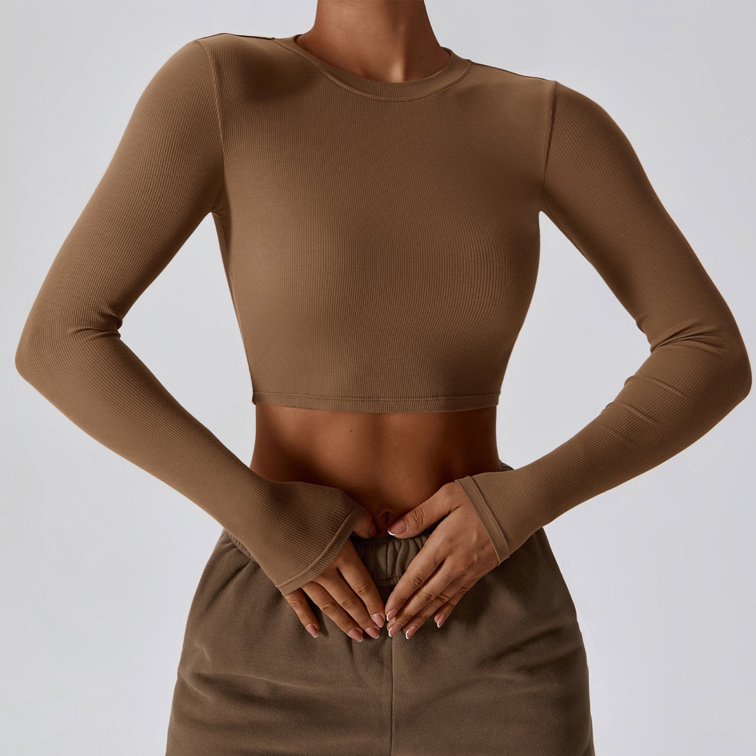 Running Exercise T-shirt Long-sleeved Workout Clothes Quick-drying Slimming Lightweight - KuzuSHOP