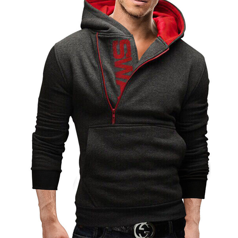 Spring And Autumn Jacket Men's Cardigan Hooded Student Sweater Plus Fat Plus Size Men's Slim Fit - KuzuSHOP