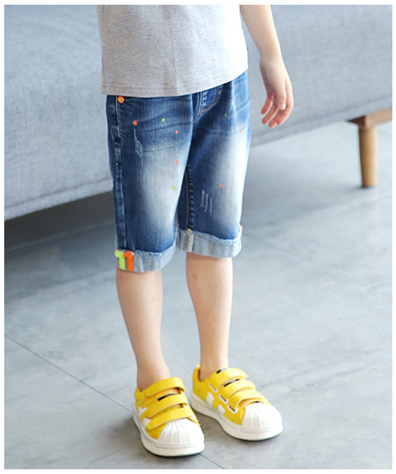 Denim Blue Trendy Fan Letter Pants - KuzuSHOP