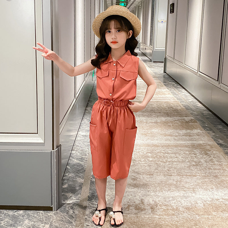 Two-piece Suit Girl Western Style Children Tooling Fashionable Princess - KuzuSHOP