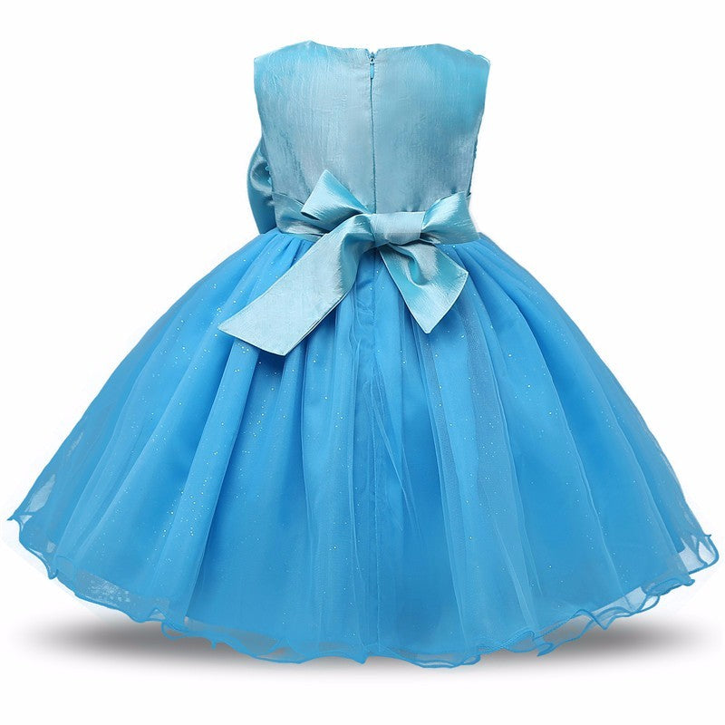 Princess Flower Girl Dress Summer Tutu Wedding Birthday Party Dresses - KuzuSHOP