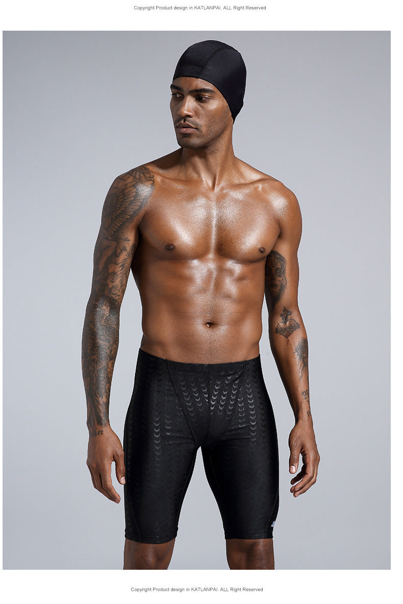 Men's Beach Surfing Shark Skin Waterproof Fabric Swimming Trunks - KuzuSHOP
