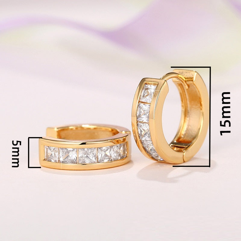 Temperament Wild Fashion Men And Women Square Simple Earrings - KuzuSHOP