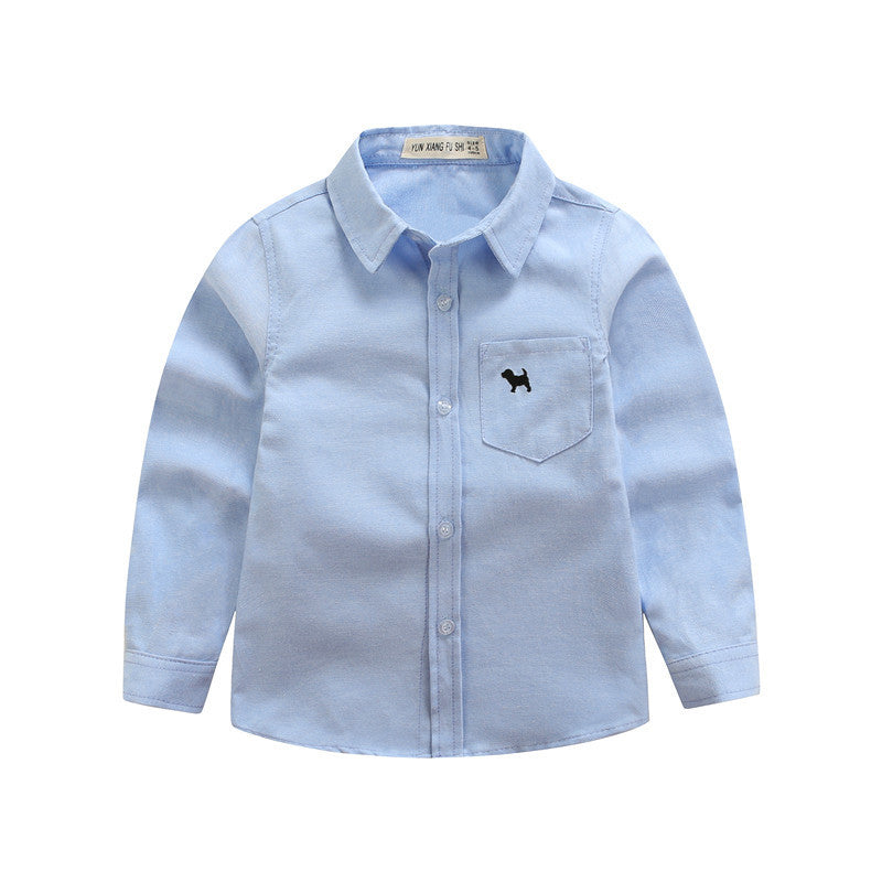 Children's Shirts Boys' Long-sleeved Shirts - KuzuSHOP
