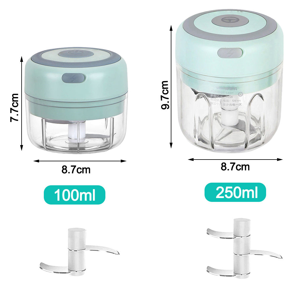 Mini Electric Garlic Chopper USB Charging Ginger Masher Machine Sturdy Durable Chili Vegetable Crusher Kitchen Tool - KuzuSHOP