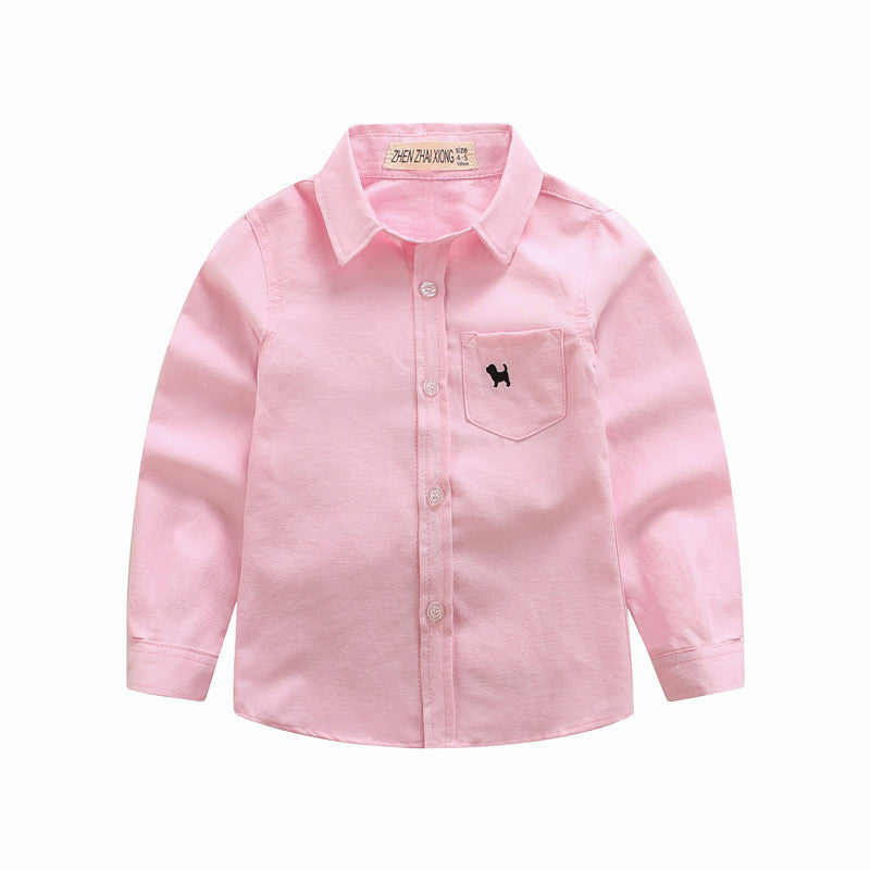 Children's Shirts Boys' Long-sleeved Shirts - KuzuSHOP