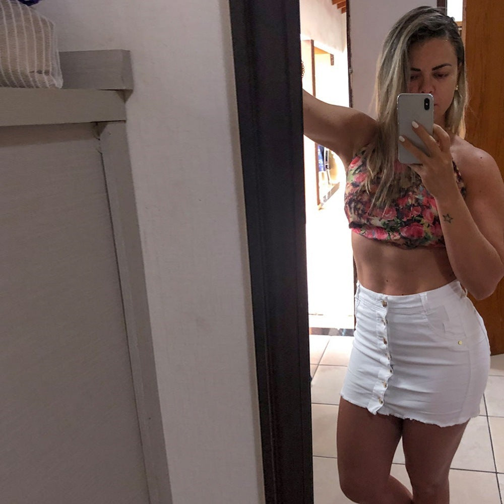 Pocket denim skirt - KuzuSHOP