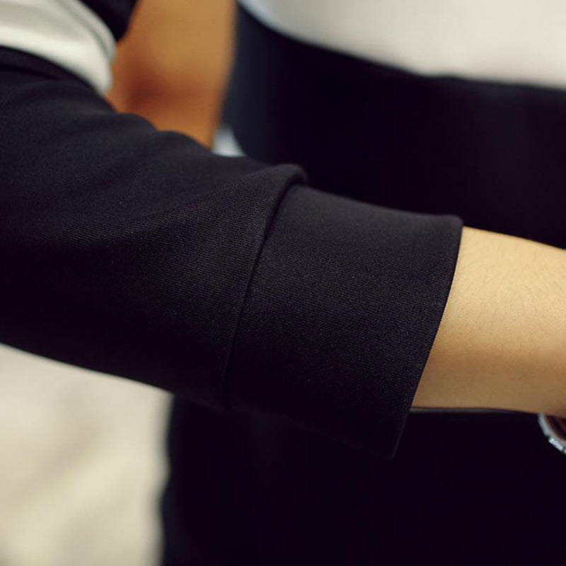 Striped color block sweatshirt - KuzuSHOP