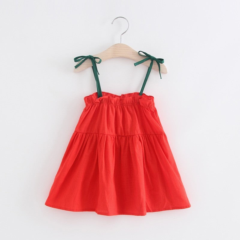 Summer Girls' Cotton Suspender Skirt - KuzuSHOP