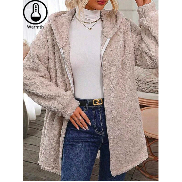 Hooded Long Sleeve Coat Top Women's Cardigan - KuzuSHOP