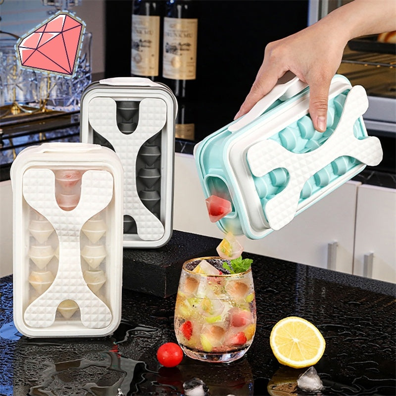 2in1 Portable Silicone Ice Ball Mold Ice Maker Water Bottle Ice Cube Mould Bottle Creative Ice Ball Diamond Curling Summer Kitchen Gadgets - KuzuSHOP