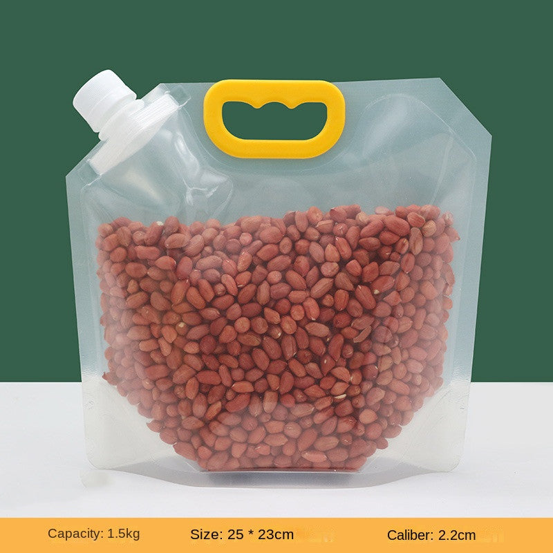 Kitchen Storage Bag Grain Moisture-proof Sealed Bag Insect-proof Transparent Portable Food-grade Transparent Storage Bag - KuzuSHOP