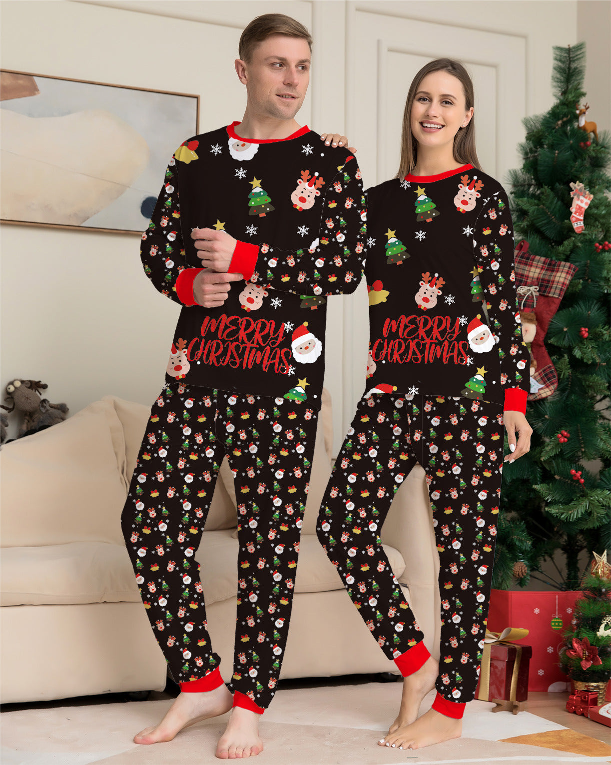 Family Christmas Matching Pajamas Set Christmas Pajamas For Family Christmas PJS Xmas Sleepwear - KuzuSHOP