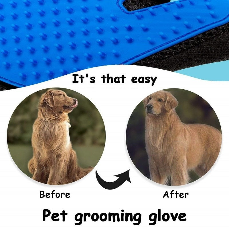 Cat Grooming Glove For Cats Wool Glove Pet Hair Deshedding Brush Comb Glove For Pet Dog Cleaning Massage Glove For Animal Sale - KuzuSHOP