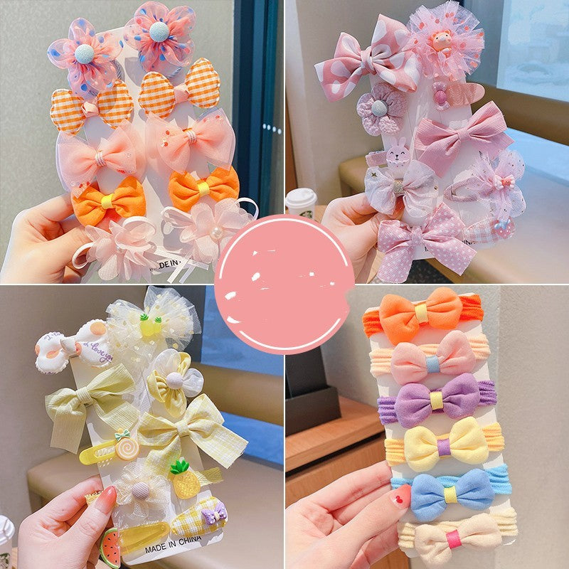 Children's Bow Hair Clip Girls Princess Super Fairy Fabric Flower Clip - KuzuSHOP