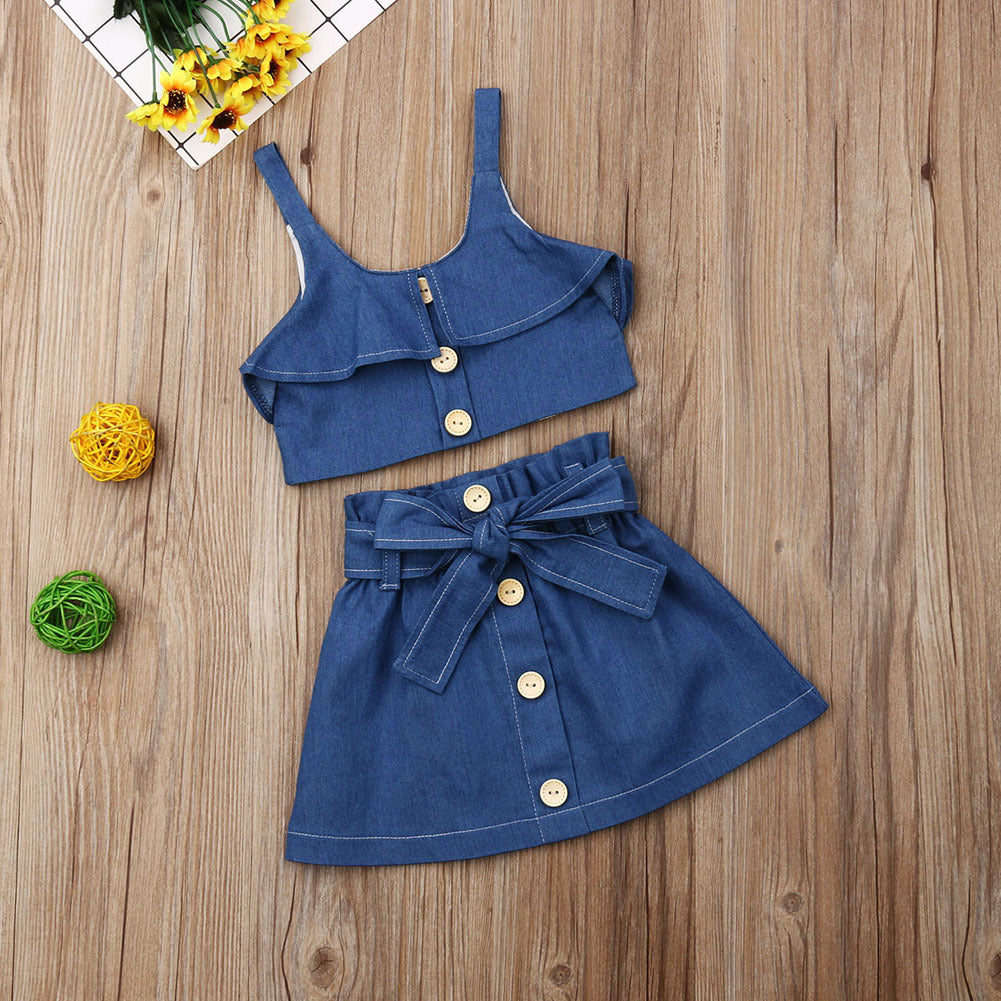 Children's clothing girls suspender skirt - KuzuSHOP