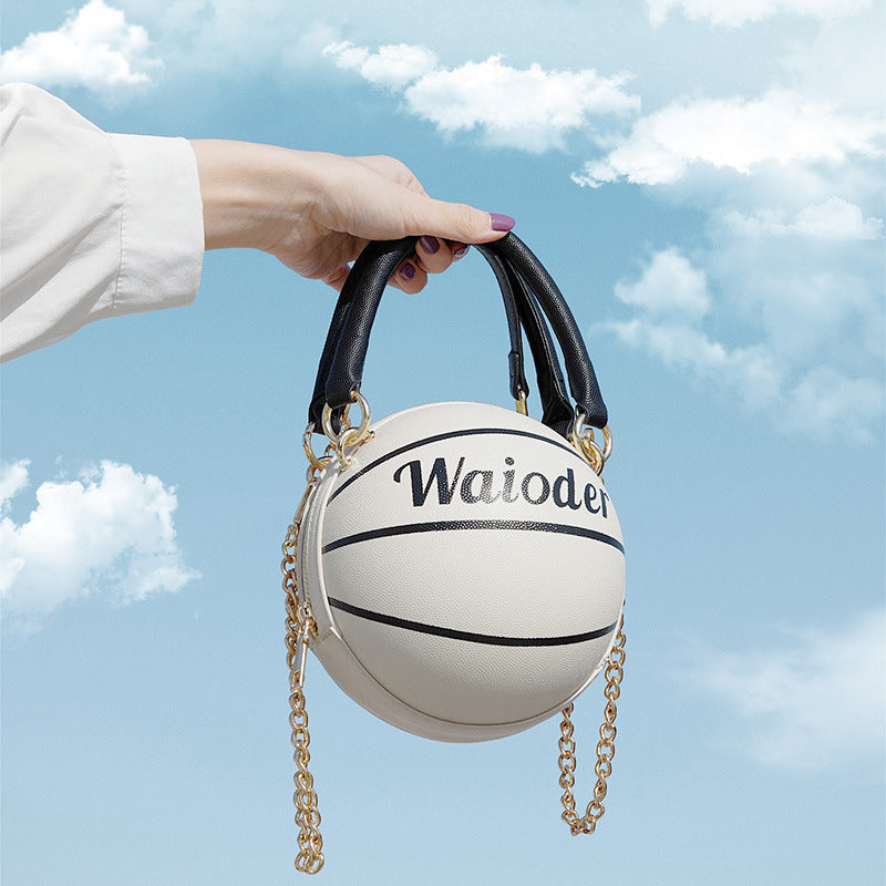 Basketball Shape Handbags and Purses for Women Chain Shoulder Crossbody Bag Girls Ladies HandBags - KuzuSHOP