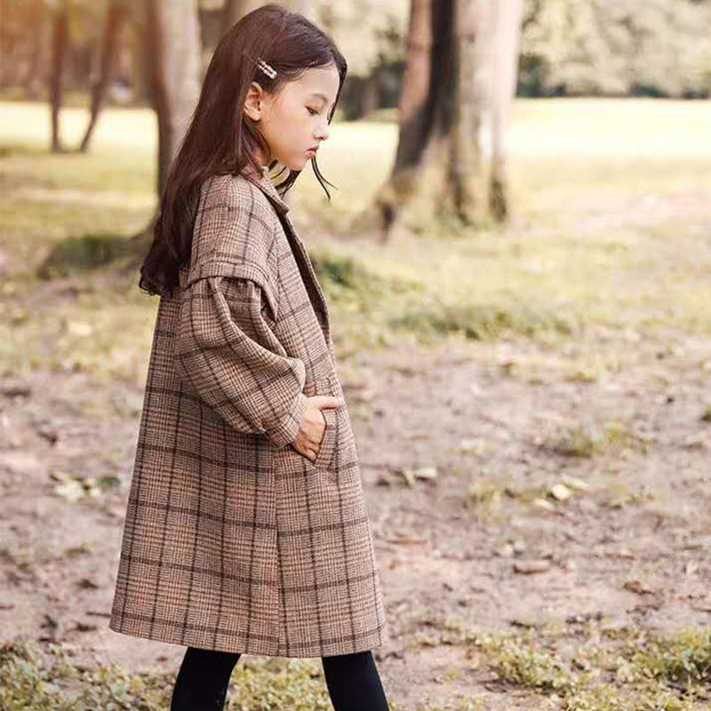 Girls' Woolen Coats For Big Children's Woolen - KuzuSHOP