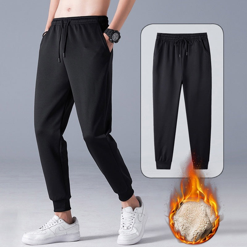 Autumn Winter Pants Men Women Trousers Warm Fleece Drawstring Pants M-5XL - KuzuSHOP