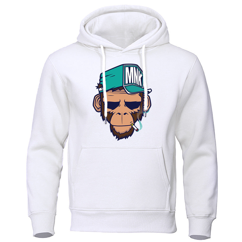 Personality Smoking Monkey Hoodie Sweatshirt Hip Hop Casual Street Hooded - KuzuSHOP