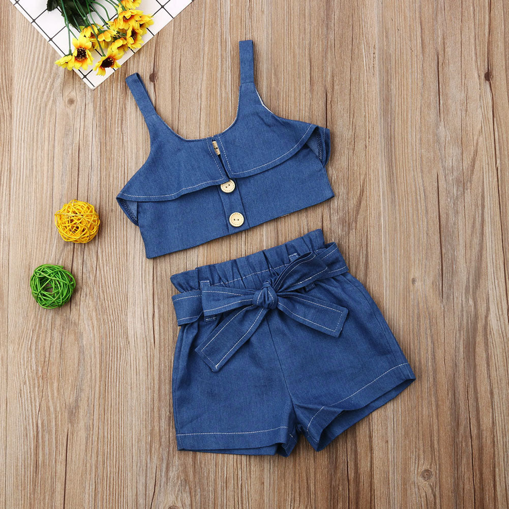 Children's clothing girls suspender skirt - KuzuSHOP
