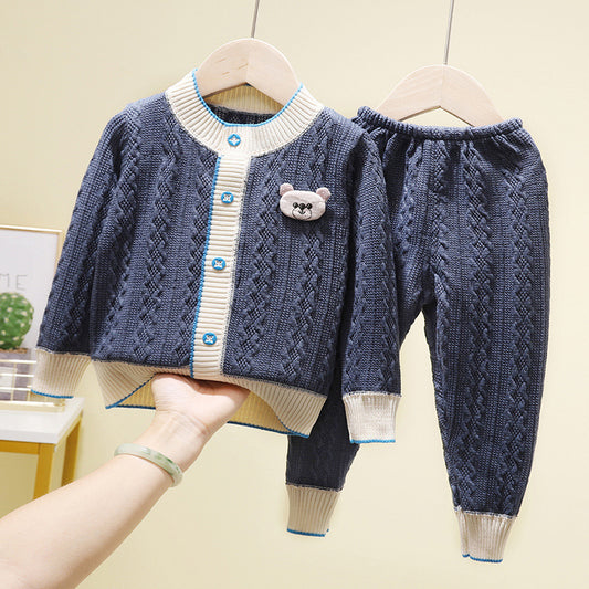 Two-piece Cardigan Jackets For Boys And Girls - KuzuSHOP