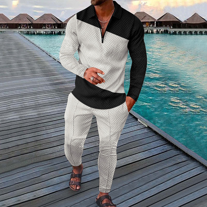 Autumn Long-sleeved Trousers Two-piece Sports And Leisure Men's Suit - KuzuSHOP